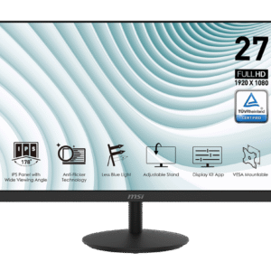 MSI PRO 27 INCH MP271 FHD IPS PROFESSIONAL MONITOR
