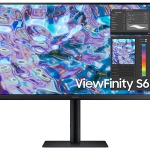 SAMSUNG VIEWFINITY S6 27 INCH LS27B610EQW QHD IPS MONITOR WITH HEIGHT ADJUSTMENT