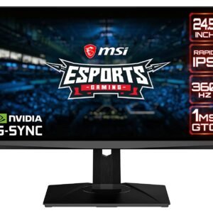 MSI OCULUX 25 INCH NXG253R FHD IPS 360HZ G-SYNC ESPORTS GAMING MONITOR WITH HEIGHT ADJUSTMENT