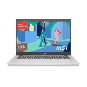 MSI Modern 14, AMD Ryzen 5 7430U, 36CM FHD 60Hz Gaming Laptop (8GB/512GB NVMe SSD/Windows 11 Home, MS Office 2024 + M365/AMD Radeon/Urban Silver/1.4Kg) C7M-105IN