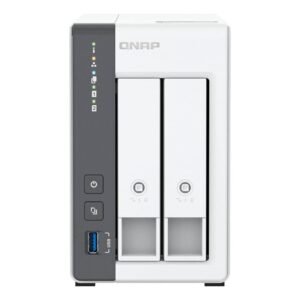 QNAP TS-216G 2-BAY NAS, QUAD-CORE CPU, 2.5GBE, 4GB RAM, BLACK, RACK MOUNT, COMPATIBLE WITH HARD DRIVE, DISK DRIVE