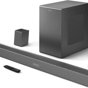 PHILIPS SOUNDBAR TAB8967 7.1 CH (5.1.2) 780 WATT WITH HDMI ARC, AI VOICE ASSISTANT, DOLBY ATMOS, REAL SURROUND, WIRELESS SUBWOOFER, UP-FIRING SPEAKERS, WIRELESS REAR SPEAKERS (BLACK)