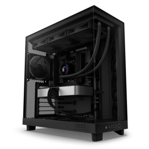 NZXT CHASSIS H6 FLOW (2023) COMPACT DUAL-CHAMBER ATX CASE W/O PSU - ALL BLACK-CC-H61FB-01